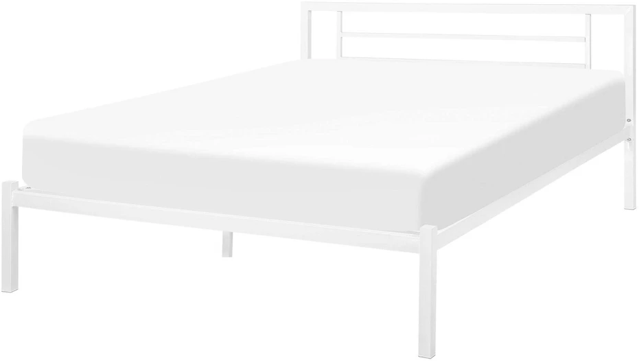 Beliani Metalinė lova CUSSET 140 x 200 cm balta
