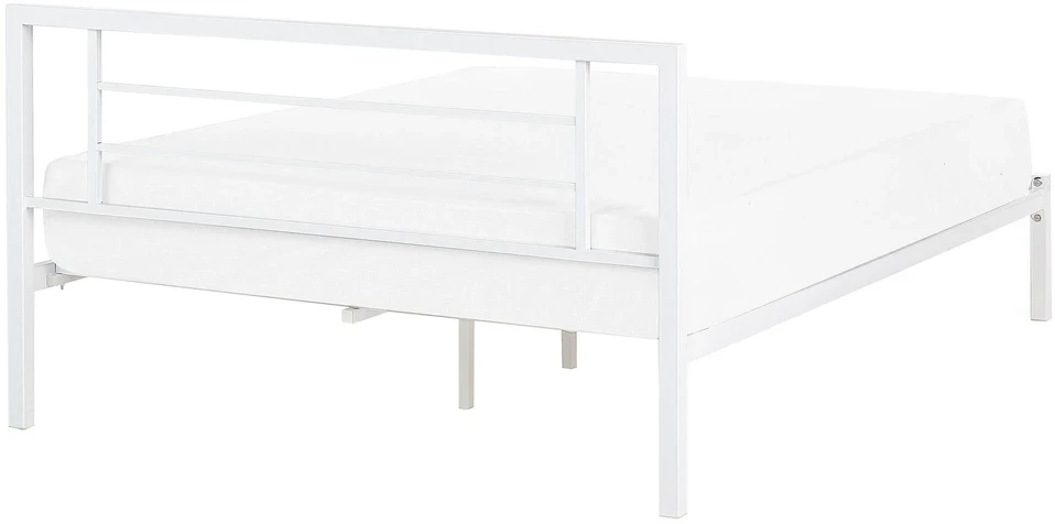 Beliani Metalinė lova CUSSET 160 x 200 cm Balta