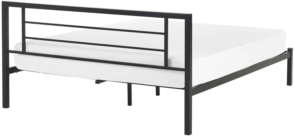 Beliani Metalinė lova CUSSET 160 x 200 cm, juoda