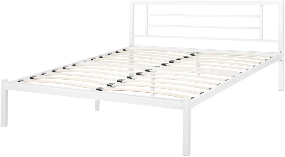Beliani Metalinė lova CUSSET 160 x 200 cm Balta