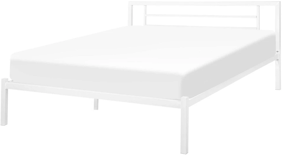Beliani Metalinė lova CUSSET 160 x 200 cm Balta