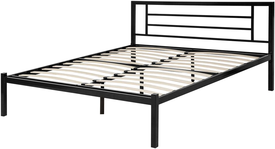 Beliani Metalinė lova CUSSET 160 x 200 cm, juoda