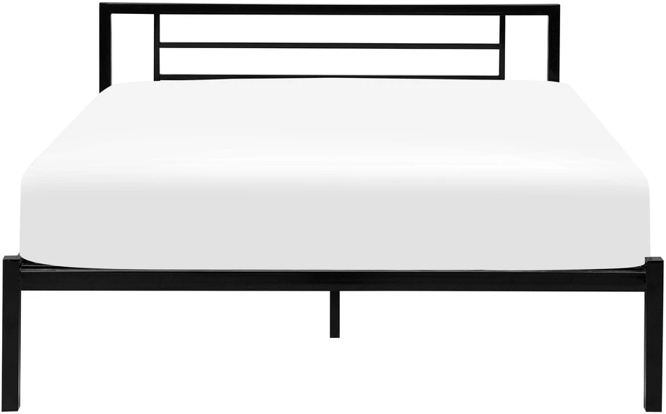 Beliani Metalinė lova CUSSET 160 x 200 cm, juoda