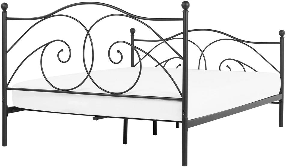 Beliani Metalinė lova DINARD 160 x 200 cm juoda