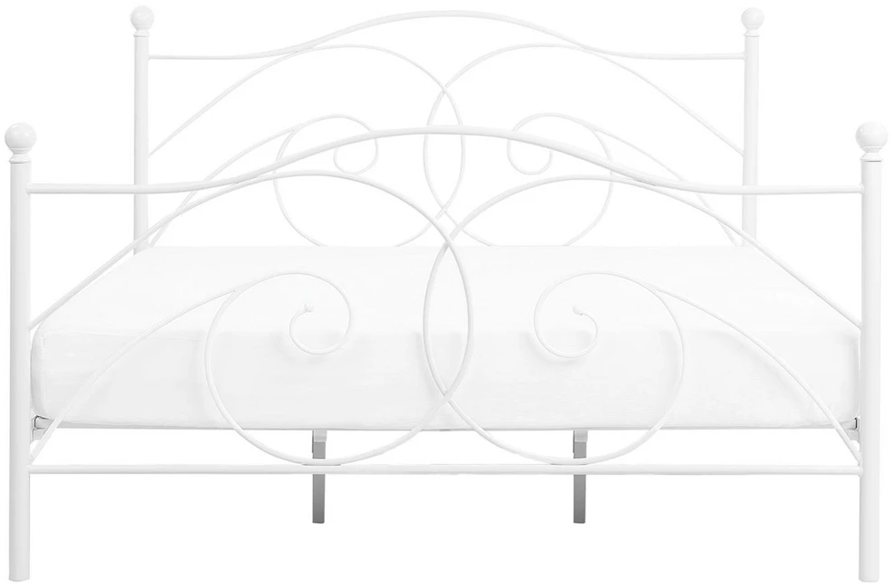 Beliani Metalinė lova DINARD, 180 × 200 cm, balta