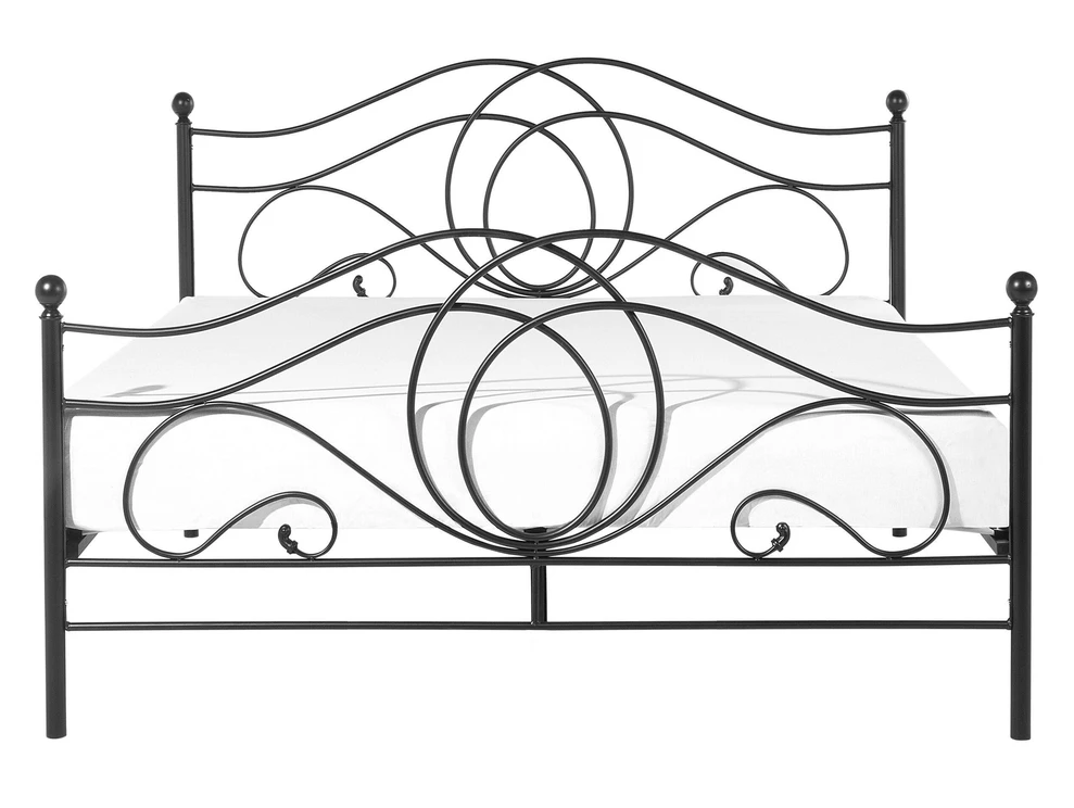 Beliani Metalinė lova LYRA 140 x 200 cm, juoda