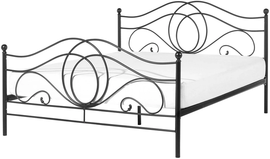 Beliani Metalinė lova LYRA 140 x 200 cm, juoda