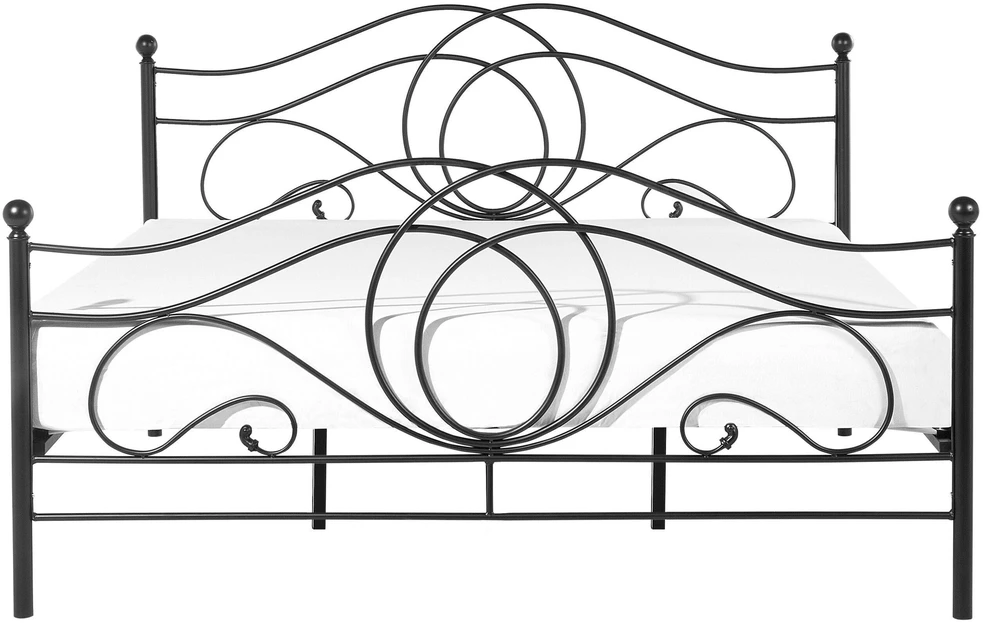 Beliani Metalinė lova LYRA 180 x 200 cm Juoda