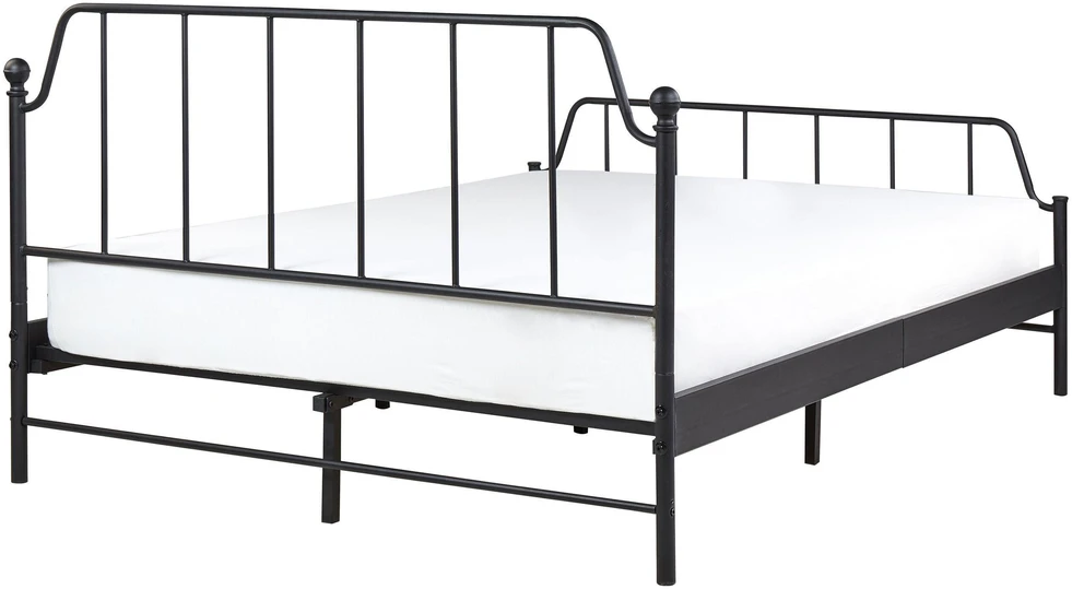 Beliani Metalinė lova MAURESSAC 140 x 200 cm Juoda