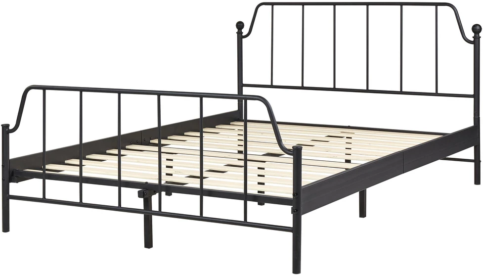 Beliani Metalinė lova MAURESSAC 140 x 200 cm Juoda