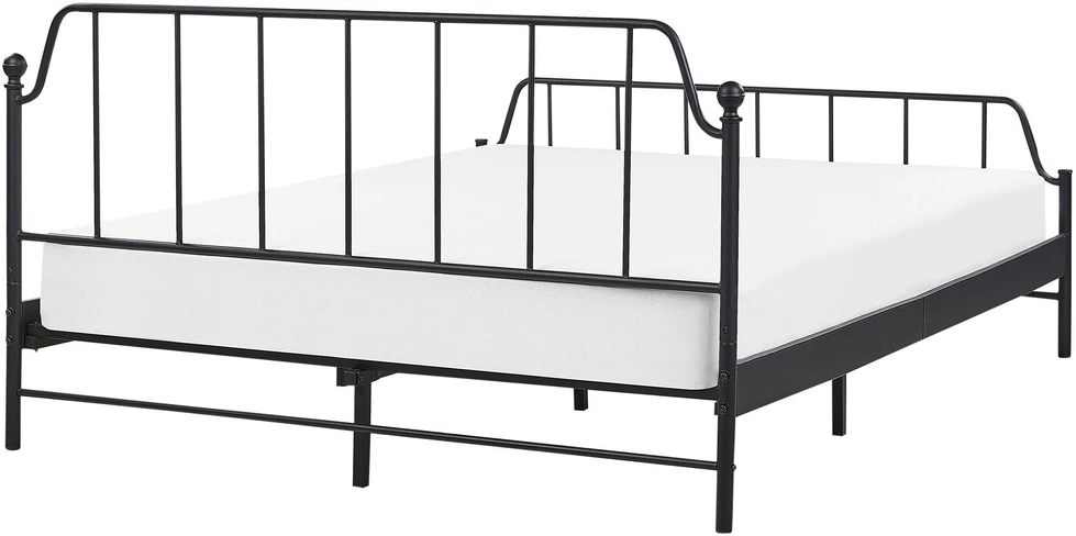 Beliani Metalinė lova MAURESSAC, 160 × 200 cm, juoda