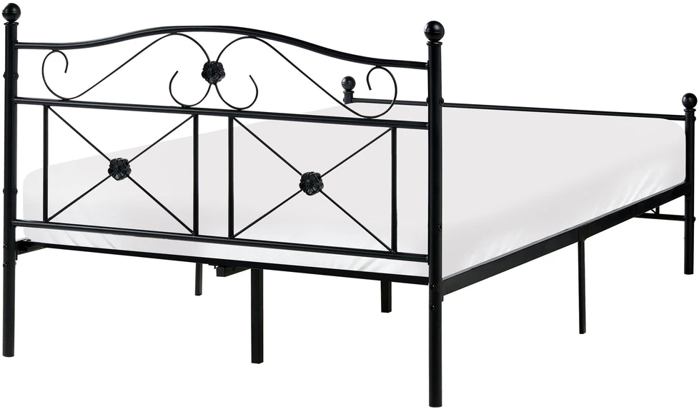 Beliani Metalinė lova RODEZ 120 x 200 cm juoda