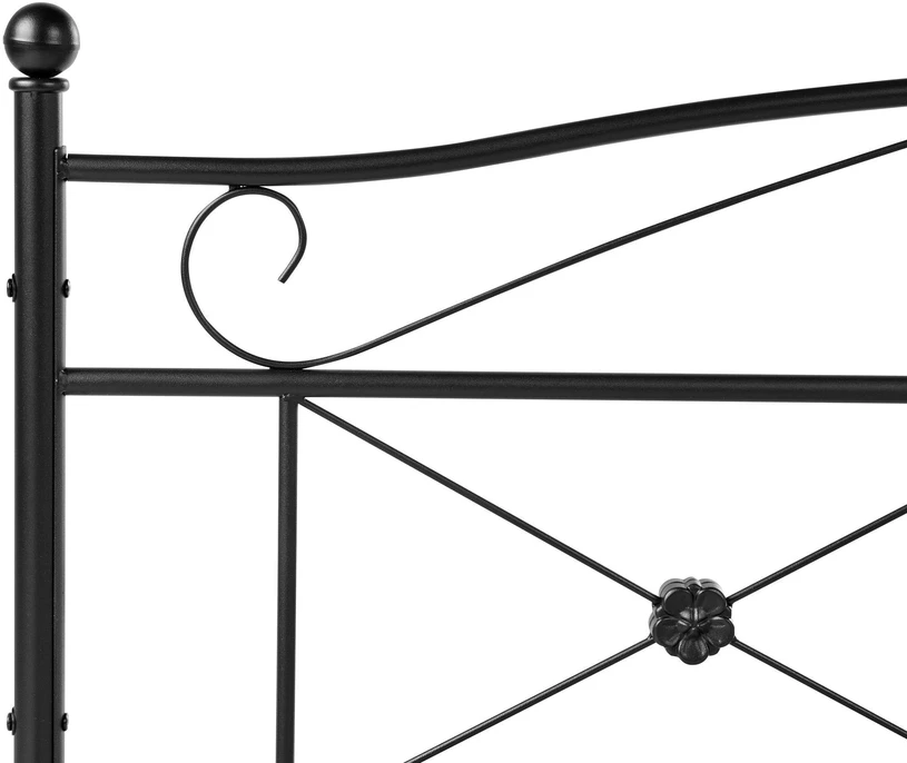 Beliani Metalinė lova RODEZ 140 x 200 cm Juoda
