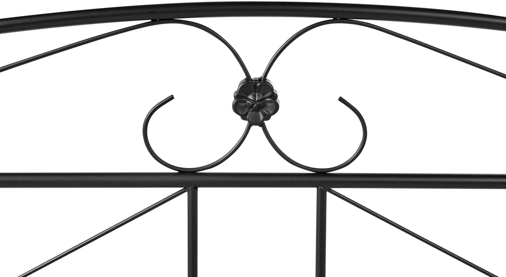 Beliani Metalinė lova RODEZ 180 x 200 cm, juoda