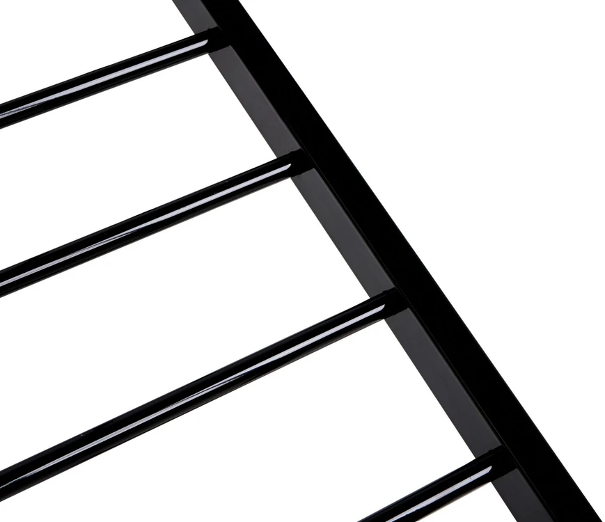 Beliani Metalinė lova su baldakimu ARTONNE 90 × 200 cm, juoda