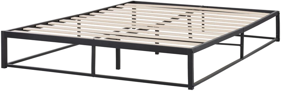 Beliani Metalinė lova VIRY 160 x 200 cm Juoda