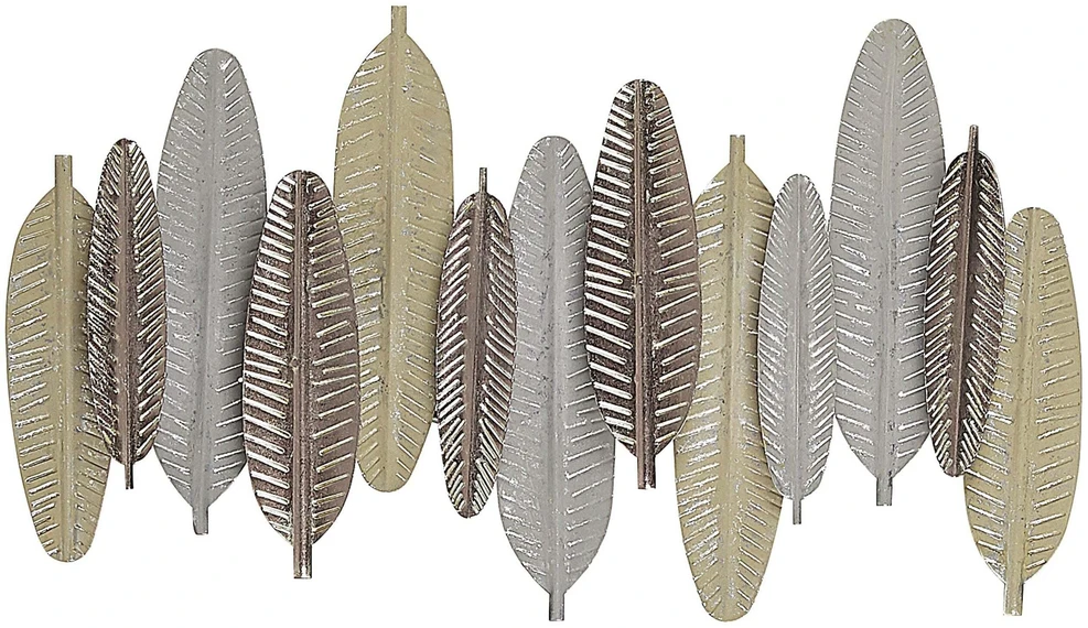 Beliani Metalinė sienų dekoracija Pióro ANTIMONY, 37 cm, sidabrinė