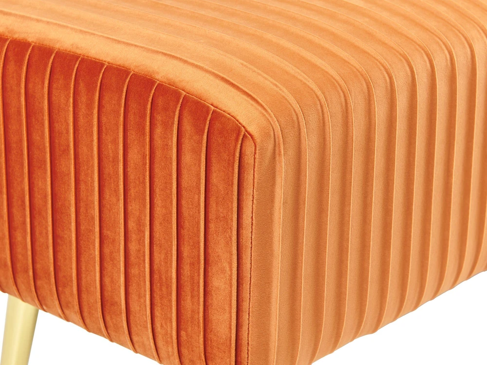 Beliani Minkštasuolis PATERSON Veliūrinis oranžinis
