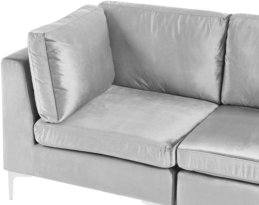 Beliani Modulinė 2-vietė sofa EVJA, pilkas veliūras