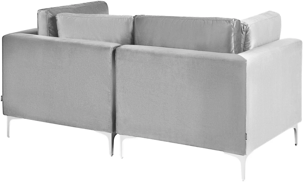 Beliani Modulinė 2-vietė sofa EVJA, pilkas veliūras