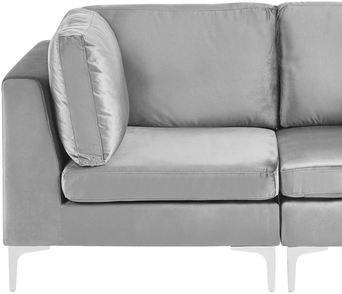 Beliani Modulinė 2-vietė sofa EVJA, pilkas veliūras