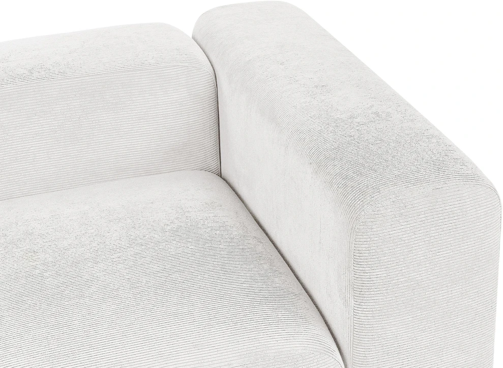 Beliani Modulinė 2 vietų sofa FALSTERBO, balta, velvetas