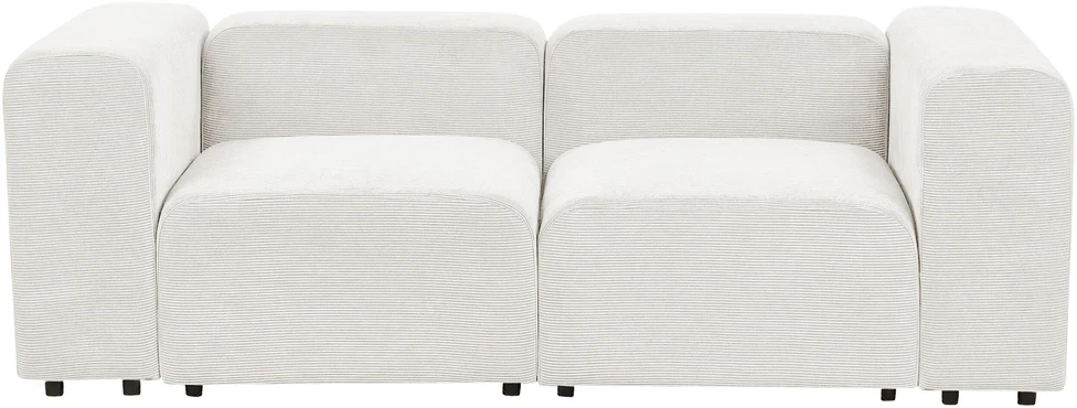 Beliani Modulinė 2 vietų sofa FALSTERBO, balta, velvetas