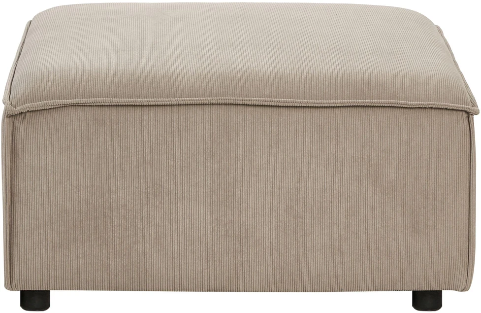 Beliani Modulinė 3 vietų kairinė sofa ARDAL šviesiai ruda su otomanu iš velveto