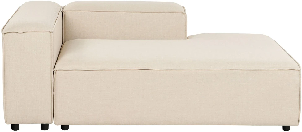 Beliani Modulinė 3 vietų kampinė sofa ARDAL kairinė, smėlio spalvos su otomane