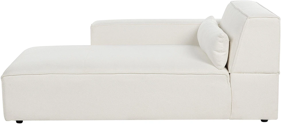 Beliani Modulinė 3 vietų kampinė sofa HELLNAR, dešininė, kreminės baltos spalvos, bouclé audinys