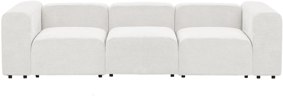 Beliani Modulinė 3 vietų sofa FALSTERBO balta, velvetas