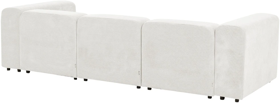 Beliani Modulinė 3 vietų sofa FALSTERBO balta, velvetas