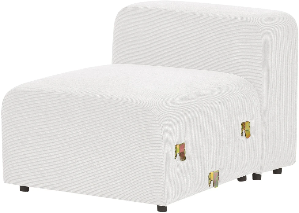 Beliani Modulinė 3 vietų sofa FALSTERBO balta, velvetas