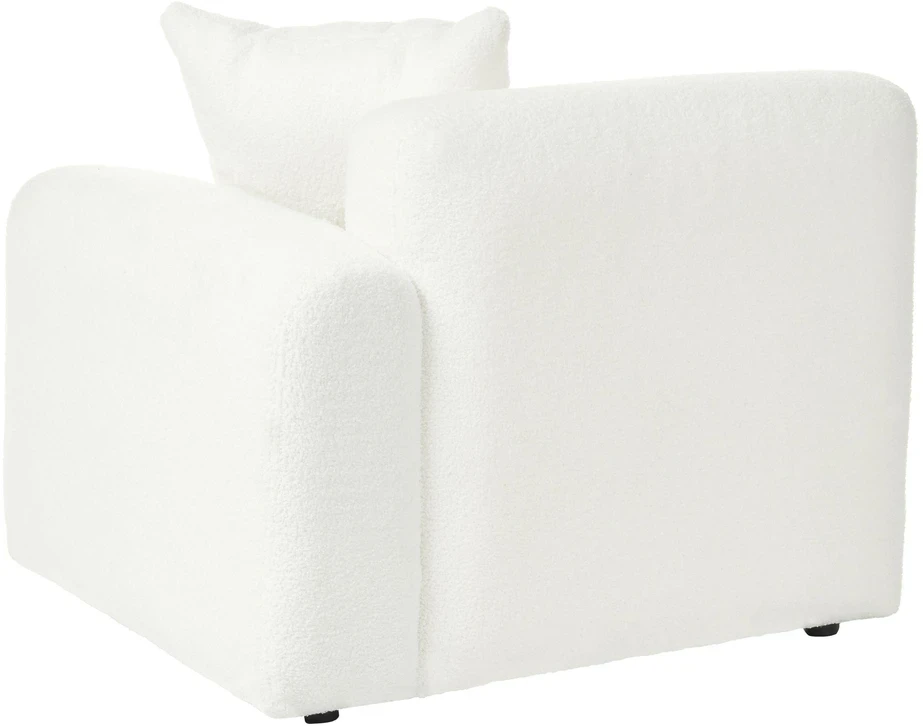 Beliani Modulinė 3 vietų sofa HEDE Boucle, balta, dešininė