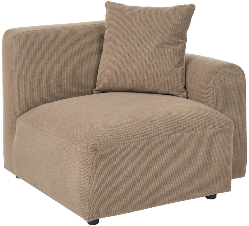 Beliani Modulinė 3 vietų sofa HEDE, ruda, dešininė