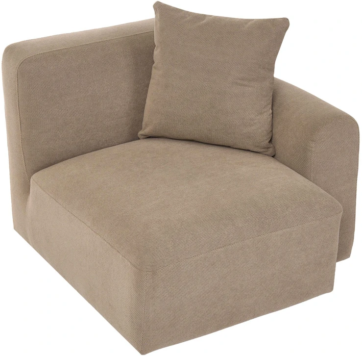 Beliani Modulinė 3 vietų sofa HEDE, ruda, dešininė