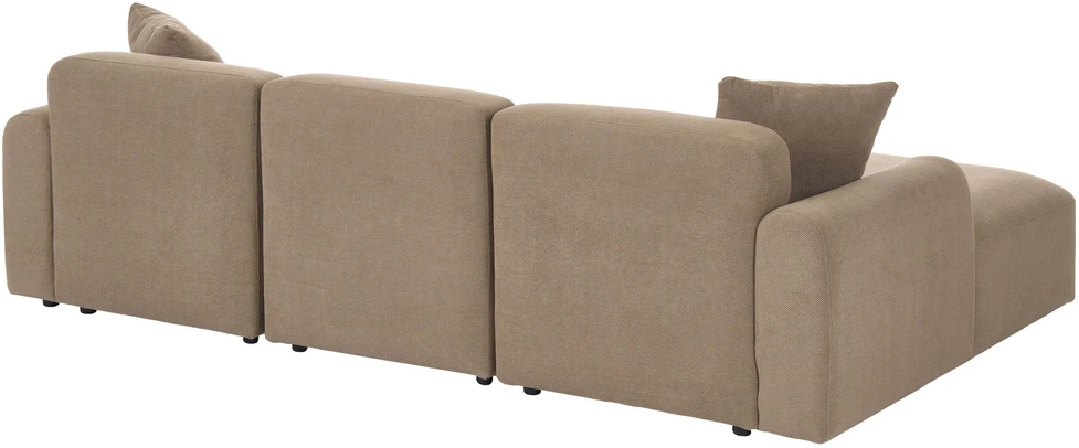 Beliani Modulinė 3 vietų sofa HEDE, ruda, dešininė