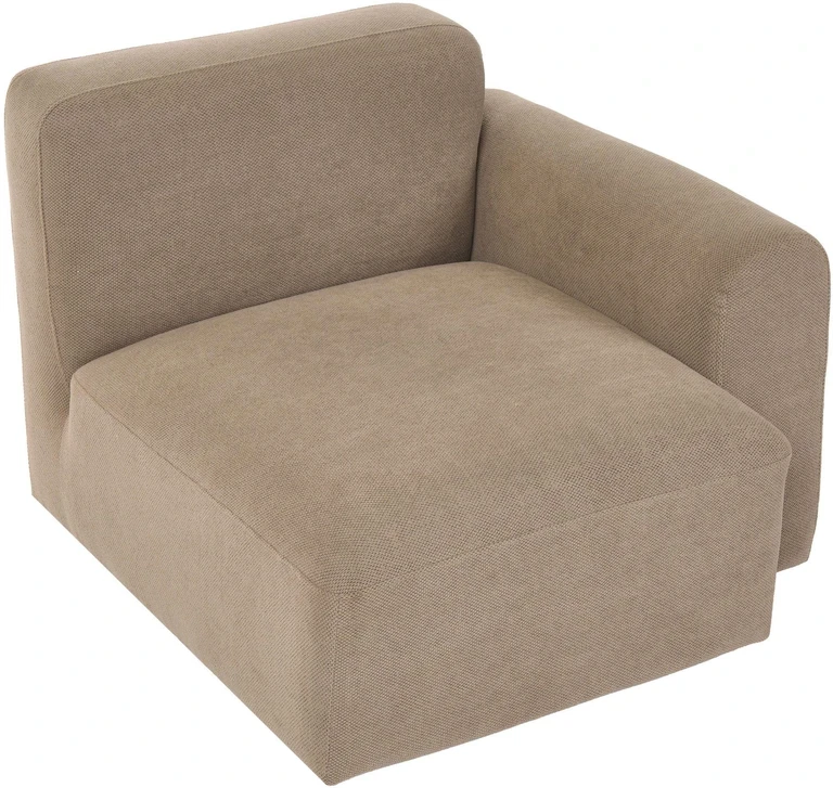 Beliani Modulinė 3 vietų sofa HEDE, ruda, dešininė