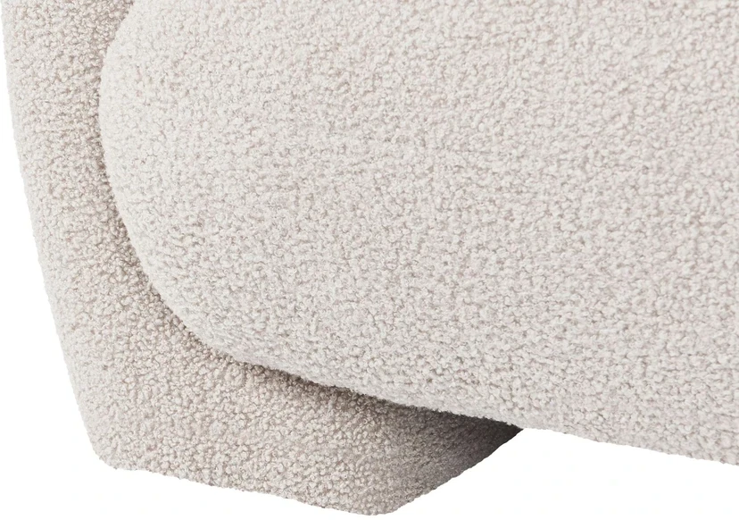 Beliani Modulinė 3 vietų sofa MJALBI, kreminė balta, „Boucle“ audinys