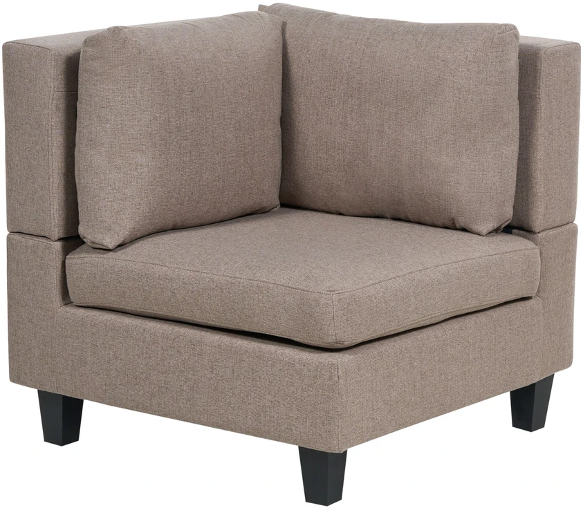 Beliani Modulinė 3 vietų sofa UNSTAD ruda