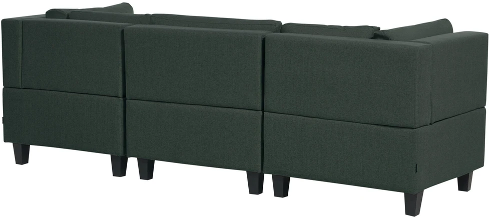 Beliani Modulinė 3 vietų sofa UNSTAD tamsiai žalia