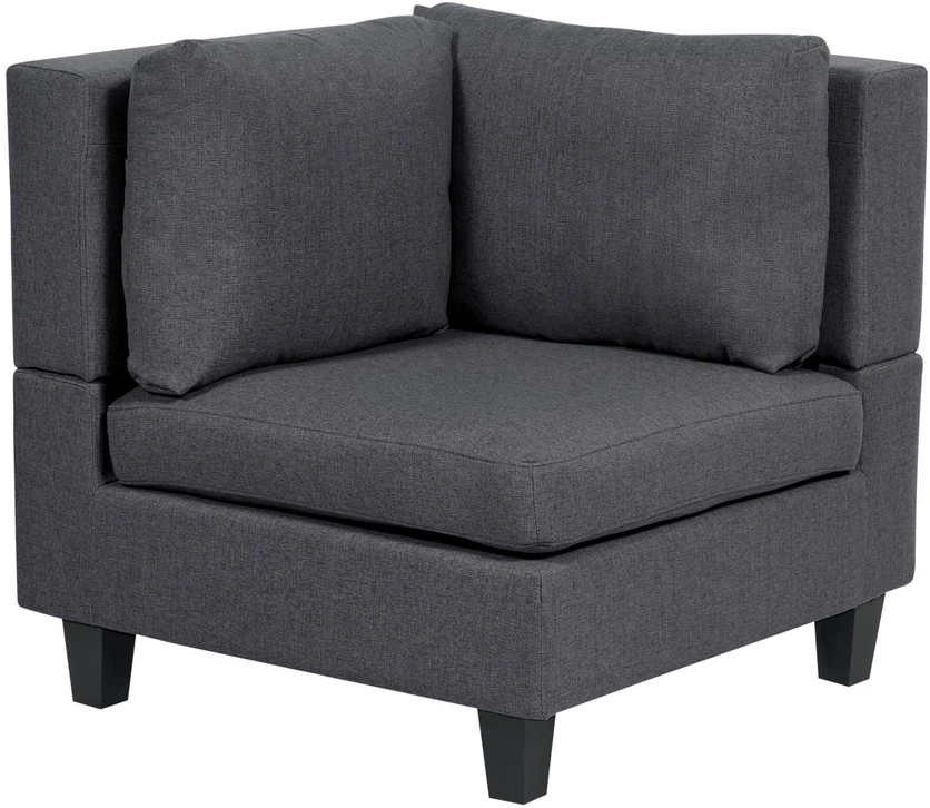 Beliani Modulinė 3 vietų sofa UNSTAD tamsiai pilka