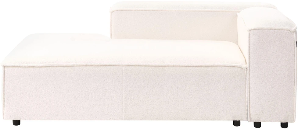 Beliani Modulinė 4 vietų kampinė sofa ARDAL Boucle, laužyta balta, dešinės pusės