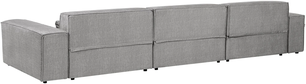 Beliani Modulinė 4 vietų kampinė sofa HELLNAR kairinė, pilka