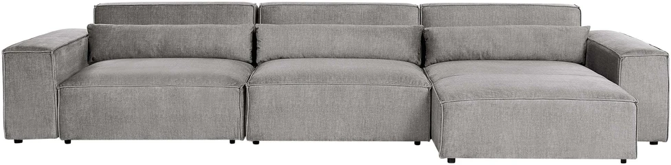 Beliani Modulinė 4 vietų kampinė sofa HELLNAR kairinė, pilka