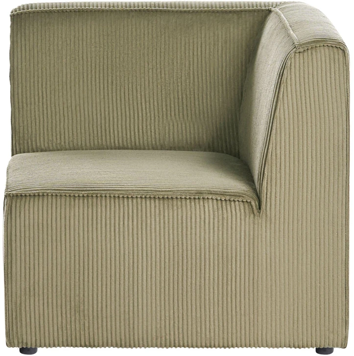 Beliani Modulinė 4 vietų kampinė sofa LEMVIG dešininė, žalias velvetas