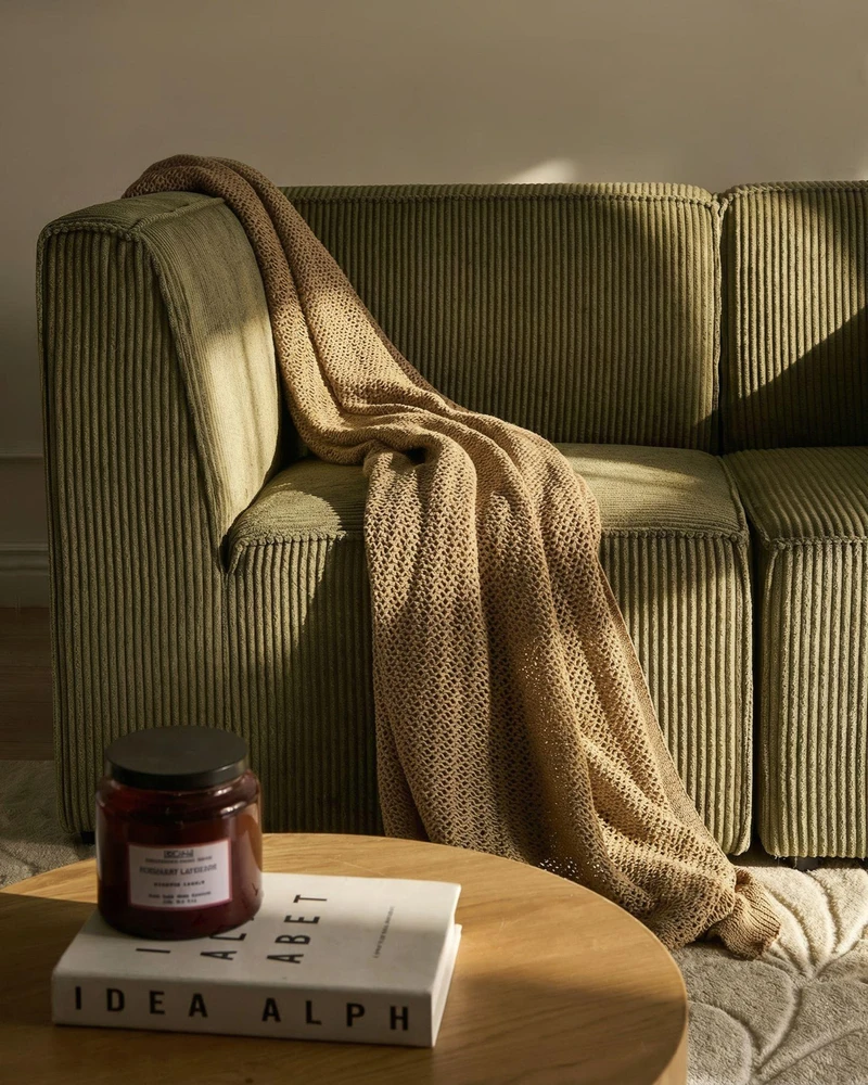 Beliani Modulinė 4 vietų kampinė sofa LEMVIG dešininė, žalias velvetas