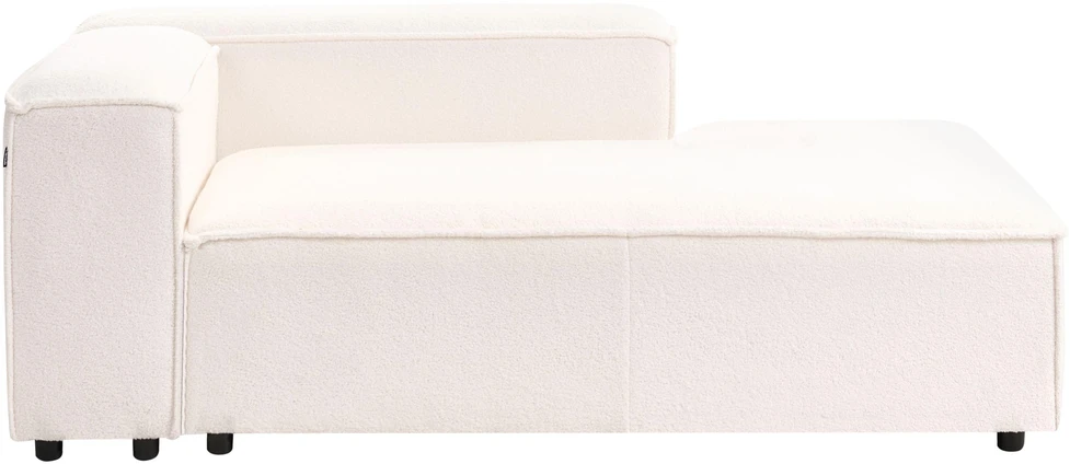 Beliani Modulinė 5 vietų kampinė sofa ARDAL Boucle, balkšva, dešininė
