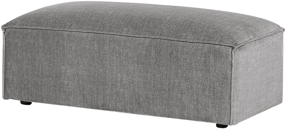 Beliani Modulinė 5 vietų kampinė sofa „HELLNAR“, dešininė, pilka, su otomanu