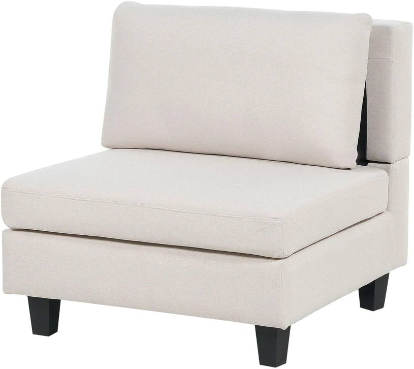 Beliani Modulinė 5 vietų kampinė sofa UNSTAD kairinė, šviesiai smėlio spalvos